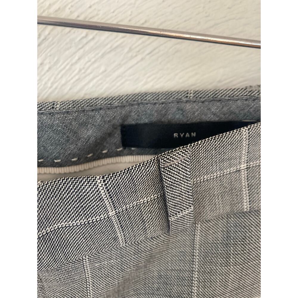 NWT Banana Republic Ryan Straight Pant Gray Glen Plaid Workwear Office 0 - Picture 6 of 7
